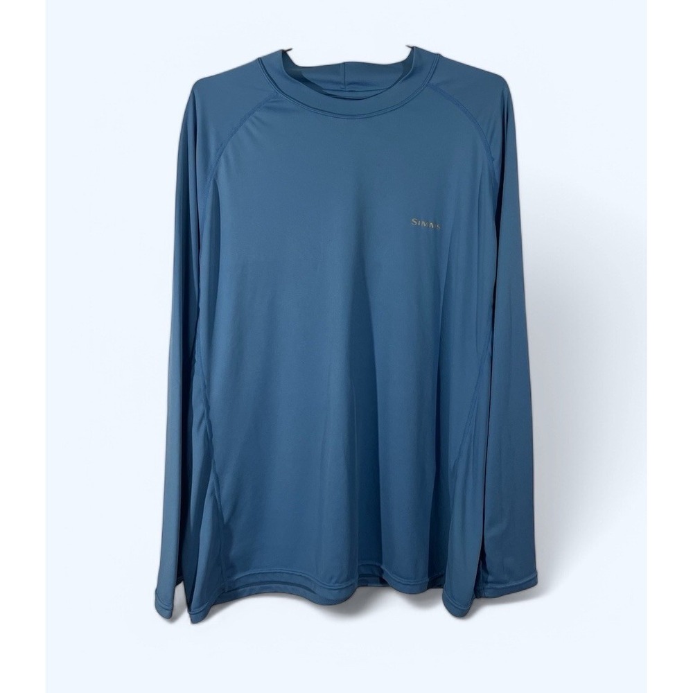 Simms‎ Cor3 Fishing Pullover Men's 2X Blue Lightweight Performance Shirt